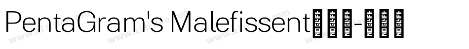 PentaGram's Malefissent手机版字体转换